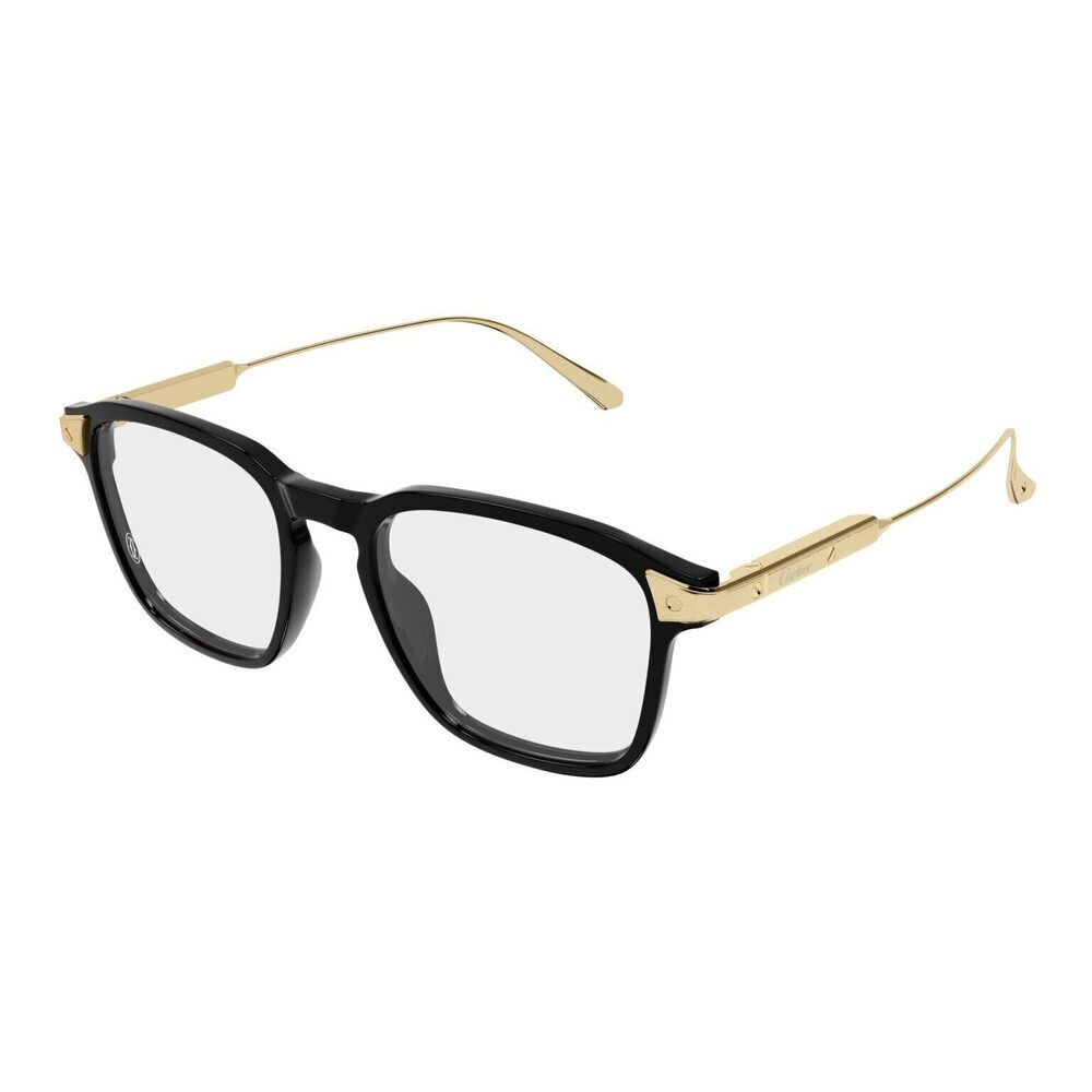 Cartier CT0611o-001 Eyeglasses Black Gold Acetate